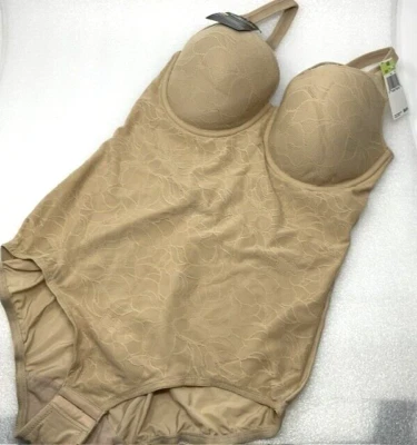 40B Hanes All-Over Solutions Ultra Light Body Shaper With Lace Nude DF6552 - Изображение 1 из 4