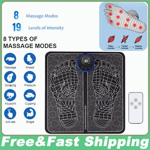 19-Level Electric Foot Massager Pad Blood Circulation Muscle Stimulator + Remote - Bild 1 von 12