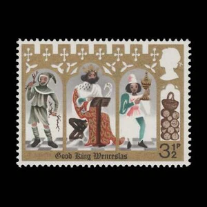 Great Britain 1973 (Variety) 3½p Christmas missing blue and rosy mauve, PVA - Picture 1 of 1
