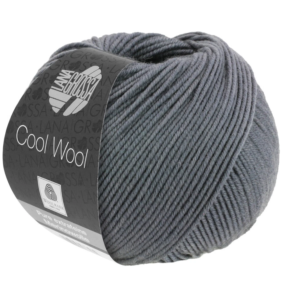 LANA GROSSA Cool Wool Strickgarne - 2064 Grau, 50g/160m