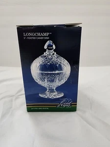 Cristal D'Arques Longchamp Crystal Candy Dish with Lid 6-1/4" Tall - Picture 1 of 5