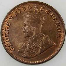 INDIA. British. George V. ¼ Anna (1 Pice), 1919. Calcutta Mint. KM-512. Bronze.