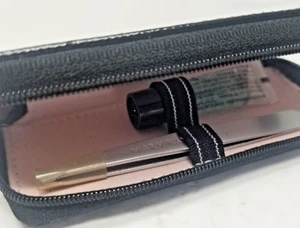 NEW Mary Kay Black Case Eyebrow Tweeze & Soothe Soothing Gel Premium Tweezer set - Picture 1 of 9
