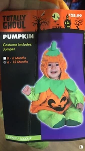 Totally Ghoul Infant/Toddler Pumpkin Halloween Costume 6-12 Months - Picture 1 of 1