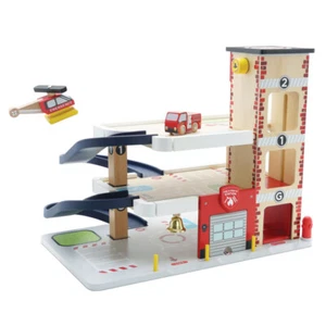 Le Toy Van Wooden George's Fire & Rescue Garage - Picture 1 of 12
