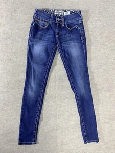 Ariat Real Jeans Women's 26R Blue Low Rise American Western Cowgirl Dark Denim - Picture 1 of 10
