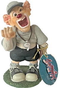 Figura pintada a mano Slapstick 1997 "Hit the Showers" arte fundido entrenador de béisbol payaso - Imagen 1 de 4