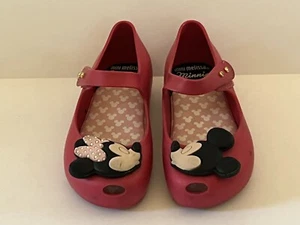 Scarpe Mini Melissa Kissing Minnie Topolino Mary Jane rosa bambino 10 Disney - Foto 1 di 9