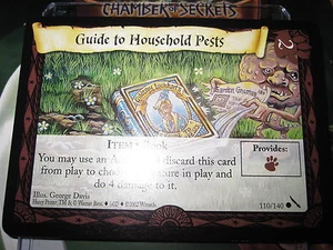 HP TCG GAME CARD CHAMBER OF SECRETS GUIDE TO HOUSEHOLD PESTS 110/140 COM MINT EN - Picture 1 of 1