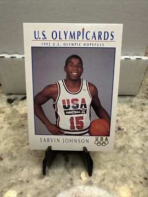 1992 92 Impel Olympicards Earvin Magic Johnson #11, USA OLYMPICS, DREAM TEAM NM - Image 1 of 2