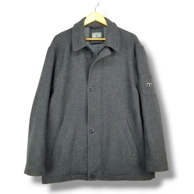 BKE Wool Coat Charcoal Gray Mens Large Buckle Brand - Image 1 of 4