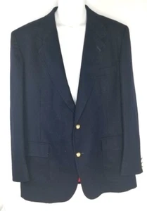 PENDLETON Herren Wolle dunkelblau Sport Mantel Jacke Wollblazer 42 mit Patches  - Bild 1 von 10