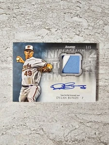 2013 Topps Bowman Inception Baseball Dylan Bundy Auto Patch 3/5 Orioles - Picture 1 of 3