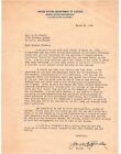Original 1946 Alcatraz Warden James Aloysius Johnston Typed Letter Signed