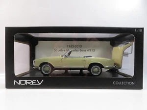 1:18 Norev 183504 Mercedes 230 SL Pagode W113 beige Präsentation B208 - Bild 1 von 7