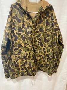 Stearns Dry Wear Jacket Mens Size L Camouflage Snap Button Hooded Waterproof - Picture 1 of 6