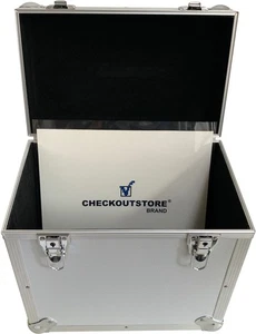 COS Silver Aluminum 12x12 Square Cardstock Paper Holder Storage Box - Small - Picture 1 of 6