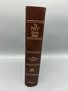 Zondervan NIV Study Bible Indexed 1985 Bonded Leather  Red Letter **Inscribed - Bild 1 von 12