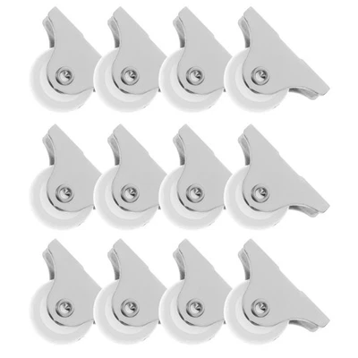  12 Pcs Mobel Rollen Klein Räder Für Möbel Feste Lenkrollen Kleine Lenkräder - Bild 1 von 4
