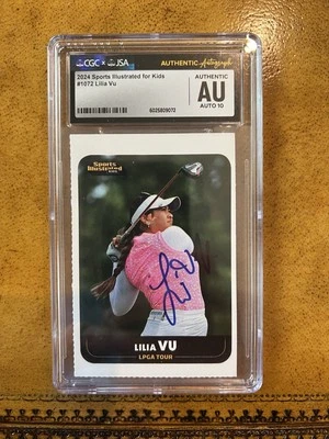 LILIA VU USA SIGNED 2023 SI FOR KIDS RC JSA AUTHENTIC AUTO GRADE 10 - Image 1 of 2