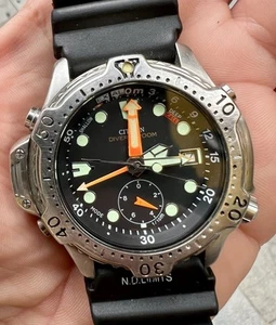Vintage Professional Diver 90' Citizen Promaster 5810 - F80006 Fully Working - Imagen 1 de 8