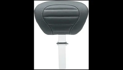 Mustang Black w Gray Stitch Deluxe Driver Backrest Road King 08-21 - Imagem 1 de 4