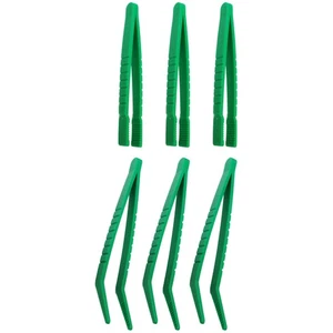 6pcs flacher Kopf gebogener Kopf -Pinzette Plastikzünste für Kinder - Bild 1 von 12