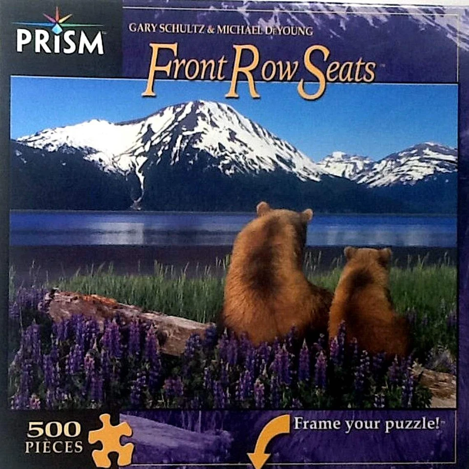 Front Row Seats Bears Gazing At Snow Capped Mountains Schulz 500 19X14 Puzzle - Image 1 of 1