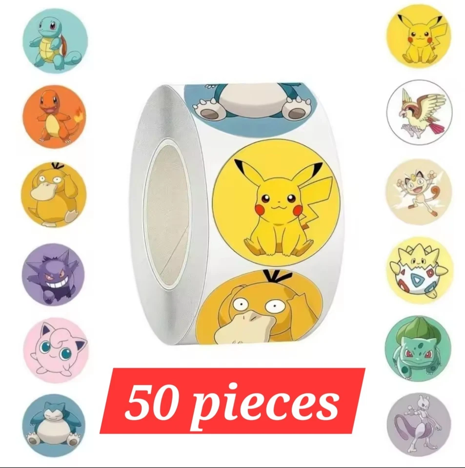 50PCS Cute Pokemon Stickers / Anime - Image 1 of 1
