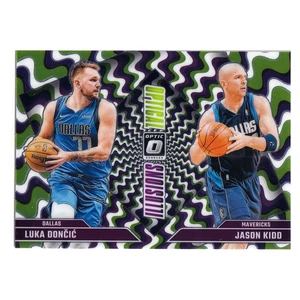 2024-25 Panini Optic LUKA DONCIC / JASON KIDD Purple Optical Illusions #1 Dallas - Picture 1 of 3