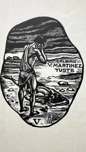 Ex-libris-JULIO FERNÁNDEZ SAEZ-(Esp,1961 )X2-Op 128-M . Martínez Yuste Bn1380-2 - Imagen 1 de 1
