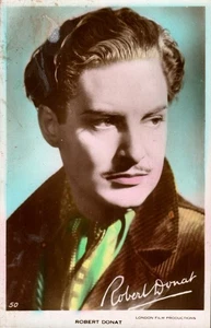 Actor Robert Donat London Film Productions 1930s Real Photograph Postcard RPPC - Foto 1 di 2