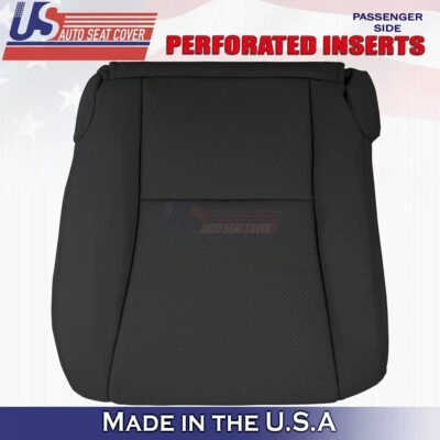 Capa de assento de couro preta 2007 a 2012 para Lexus LS460 LS600h parte inferior do passageiro - Imagem 1 de 4