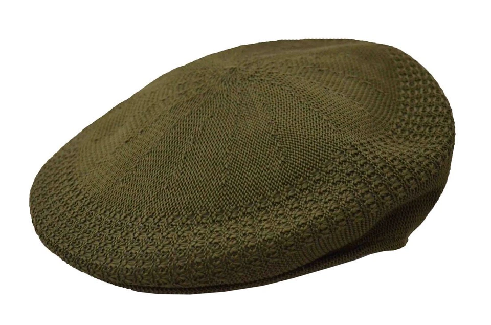 Kb Men's Mesh Ivy Cabbie Cap Crochet Hat Olive Green - Image 1 of 1