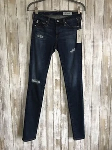 225 $ AG-ed Adriano Goldschmied 8 Jahre Wander The Legging Distressed Jeans 24 neu mit Etikett - Bild 1 von 8