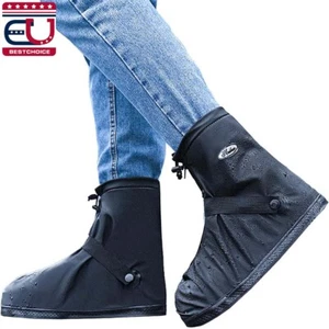 Cubiertas de zapatos de goma antideslizantes reutilizables para lluvia nieve botas impermeables zapatos protector - Imagen 1 de 14