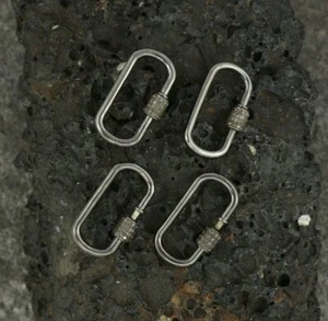 Pave Diamond Carabiner Lock 925Silver Diamond Jewelry Finding Necklace Connector - Picture 1 of 12