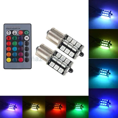 2Pc RGB Interior 1156 LED Dome Sleeper Cab Light Bulb For Freightliner Cascadia - Image 1 of 4