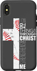 iPhone X/XS Baseball Phone Cases Teen Boys Players Gifts Christian Cross...