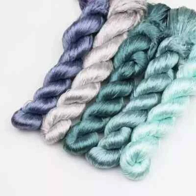 Colorful matched wrapping flower velvet flower untwisted nosplit silk thread - Image 1 of 4