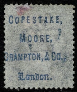 1858 2d Deep Blue COPESTAKE MOORE Underprint SG47 PP38 Pl 14 KE VGU Cat. £100.00 - Picture 1 of 2