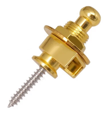 2 peças de alça de baixo para guitarra trava de segurança alça de fixação de metal trava botão de metal - Imagem 1 de 4