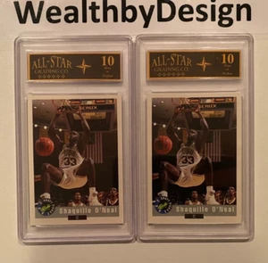 (2) 1992 CLASSICS DRAFT PICKS SHAQUILLE O'NEAL NO. 1 *LSU* Karten Lot Graded 10 - Bild 1 von 2