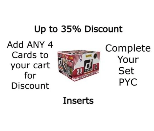 2024-25 Donruss Basketball Inserts Complete Your Set Singles PYC - Image 1 of 1