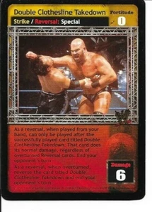 WWE RAW DEAL - Double Clothesline Takedown Card *FREE SHIPPING* RARE Strike - Picture 1 of 1