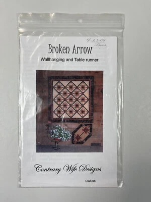 Contrary Wife Designs Wall Quilt Pattern Table Runner Broken Arrow 48" x 48" - Image 1 of 3