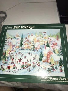 Vermont Christmas Company Elf Village 1000 Piece Puzzle . Used But All There - Picture 1 of 4