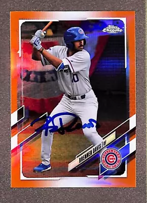 2021 Topps Pro Debut Orange /25 Brennen Davis #PD-124 Rookie RC IP Auto - Image 1 of 3