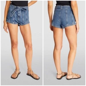 New All Saints Frankie Shorts High Rise Daisy Duke Cheeky Blue Denim Sz 30 - Picture 1 of 15