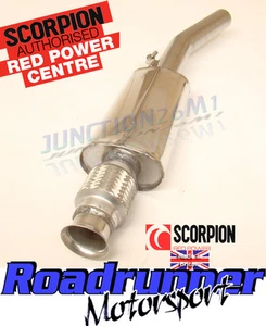 CLIO 182 SCORPION EXHAUST 03-06 STAINLESS RESONATED CENTRE SILENCER BOX QUIETER - Picture 1 of 1